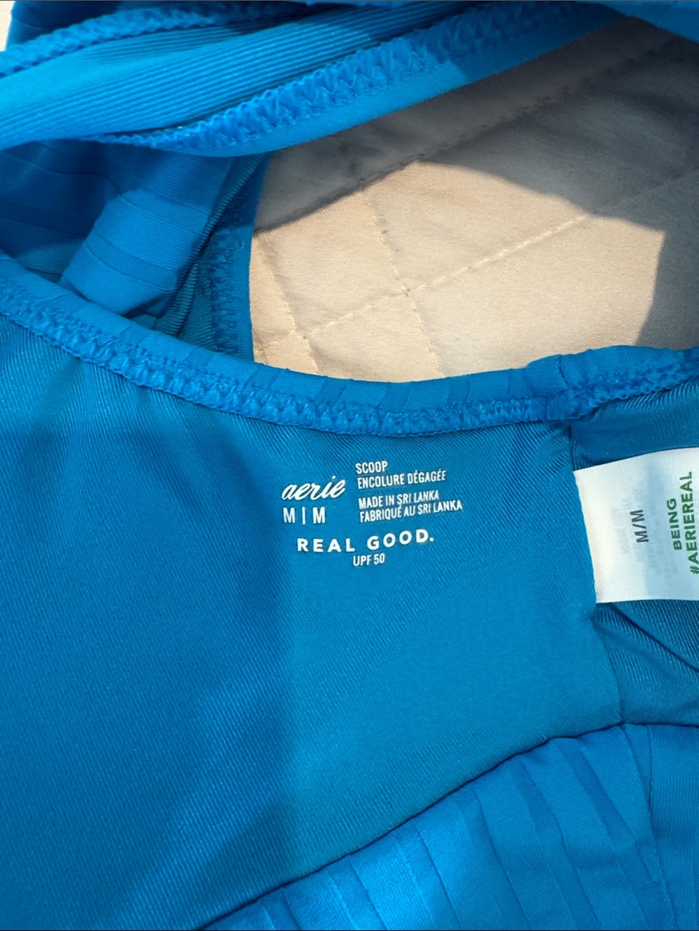 Aerie Blue Ribbed High-Waist Bikini Set - Picture 3 of 5